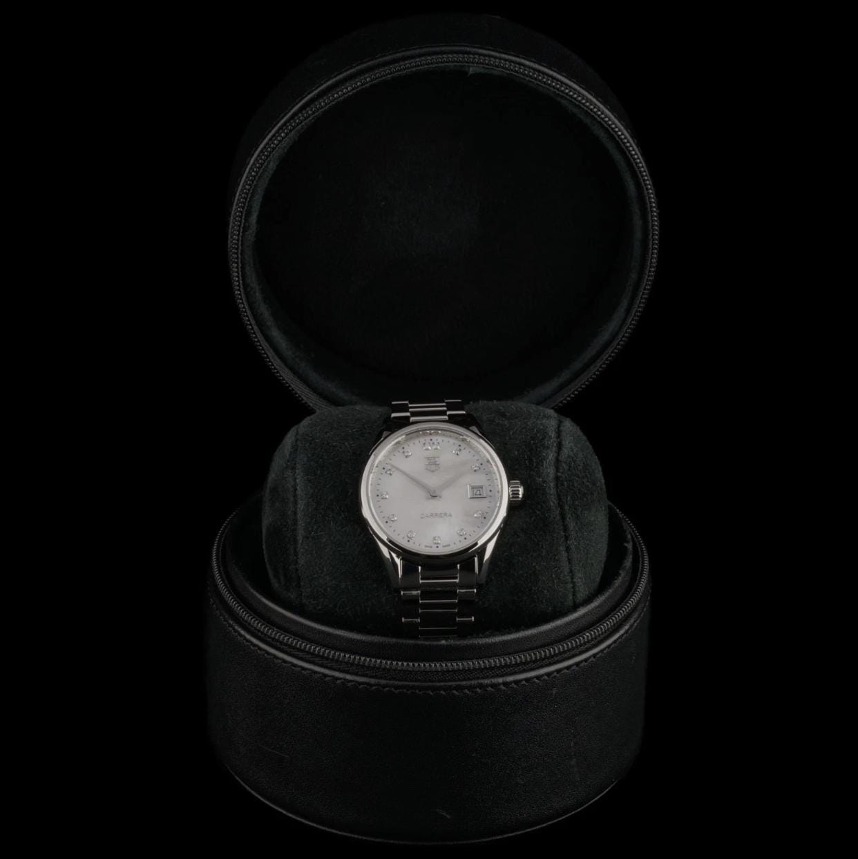 TAG Heuer Carrera WAR1314 Diamond Mother of Pearl 32mm Quartz Ladies Watch